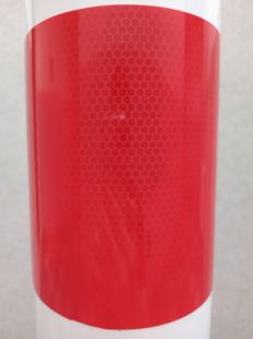 Słupek parkingowy blokujący U-12c | metalowy, 120(80) cm, do wkopania, drogowy, biało-czerwony